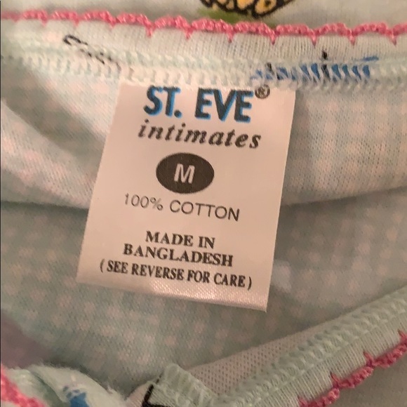 Vintage St. Eve Intimate cocktail print pajama top - Picture 3 of 4